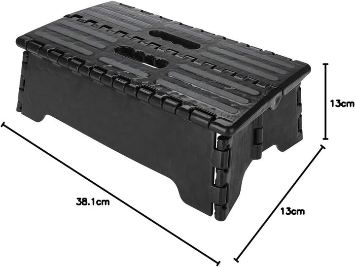 Dioche Tritthocker Klappbarer Tritthocker, tragbarer Tritthocker für oben Auto/Bad, Schwarz, 38 x 21