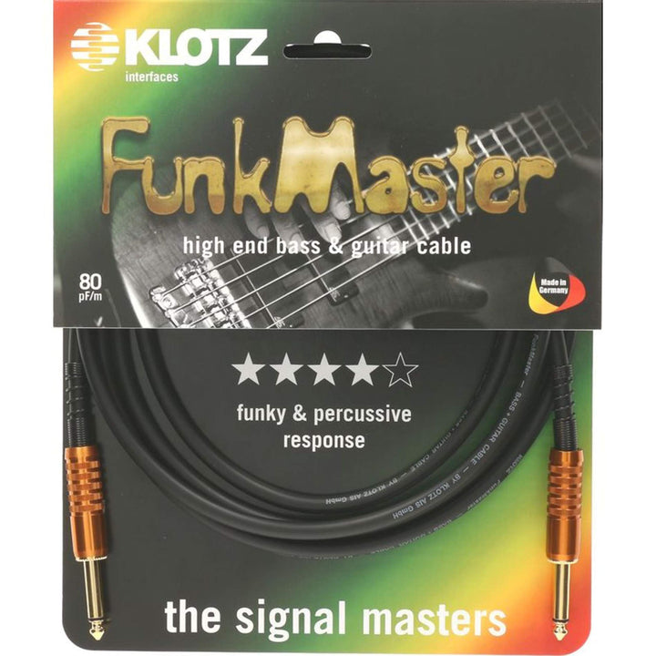 KLOTZ FunkMaster high end gitarren- & bass kabel (gerade - gerade) (6,0), 6,0