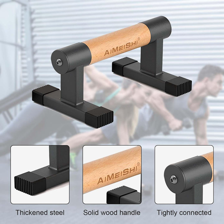 Liegestützgriffe, Parallettes mit Griff Rutschfeste Push Up Bar Liegestütze Handstand Griffe Calisth