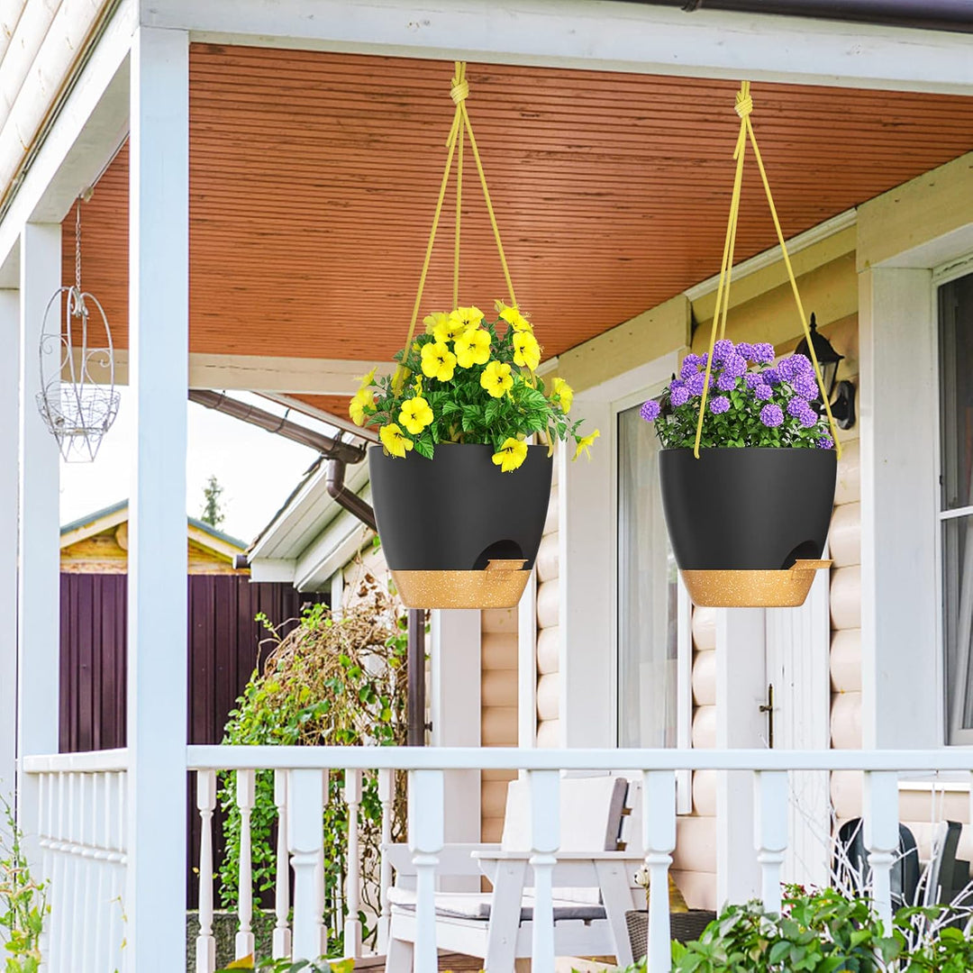 ZMTECH 30 cm Hängetopf für Pflanzen mit Bewässerungslippe 12 Zoll selbstbewässernder Pflanzentopf mi