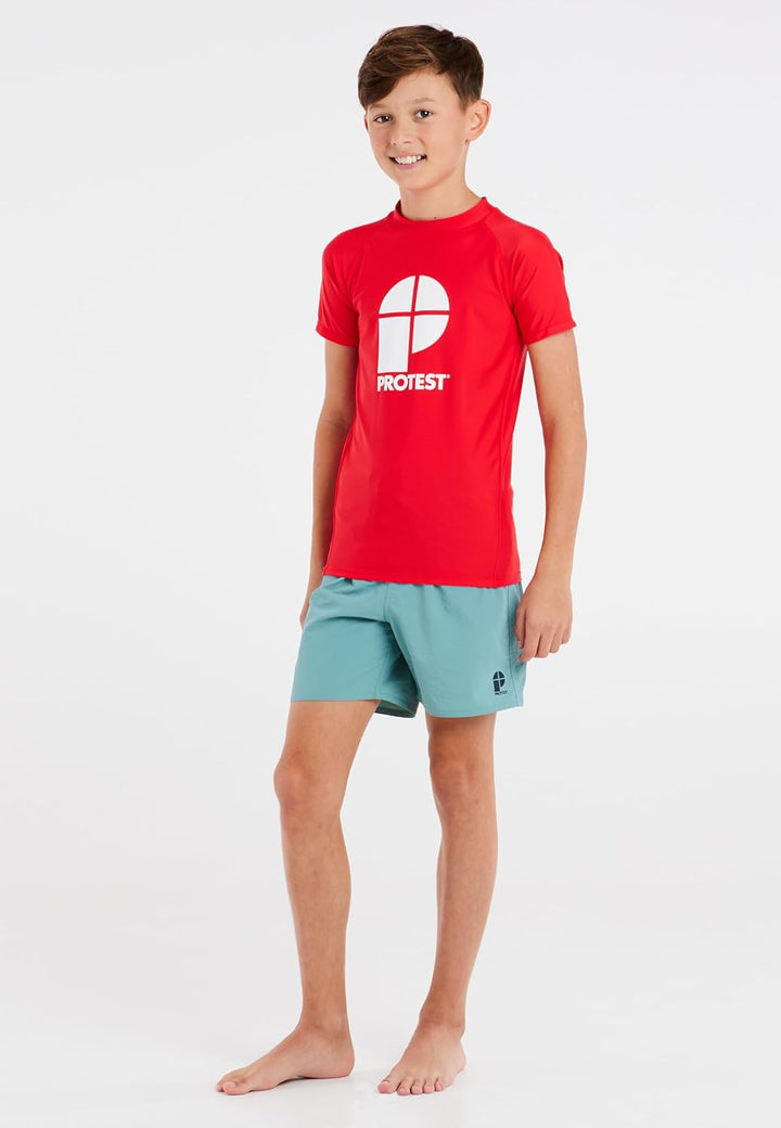 Protest Jungen Surf-t-Shirt PRTBERENT JR 104 Tomato, 104 Tomato