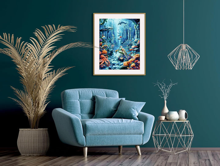 Schipper 609130920 Malen nach Zahlen – Unterwasserwelt - Bilder malen für Erwachsene, inklusive Pins