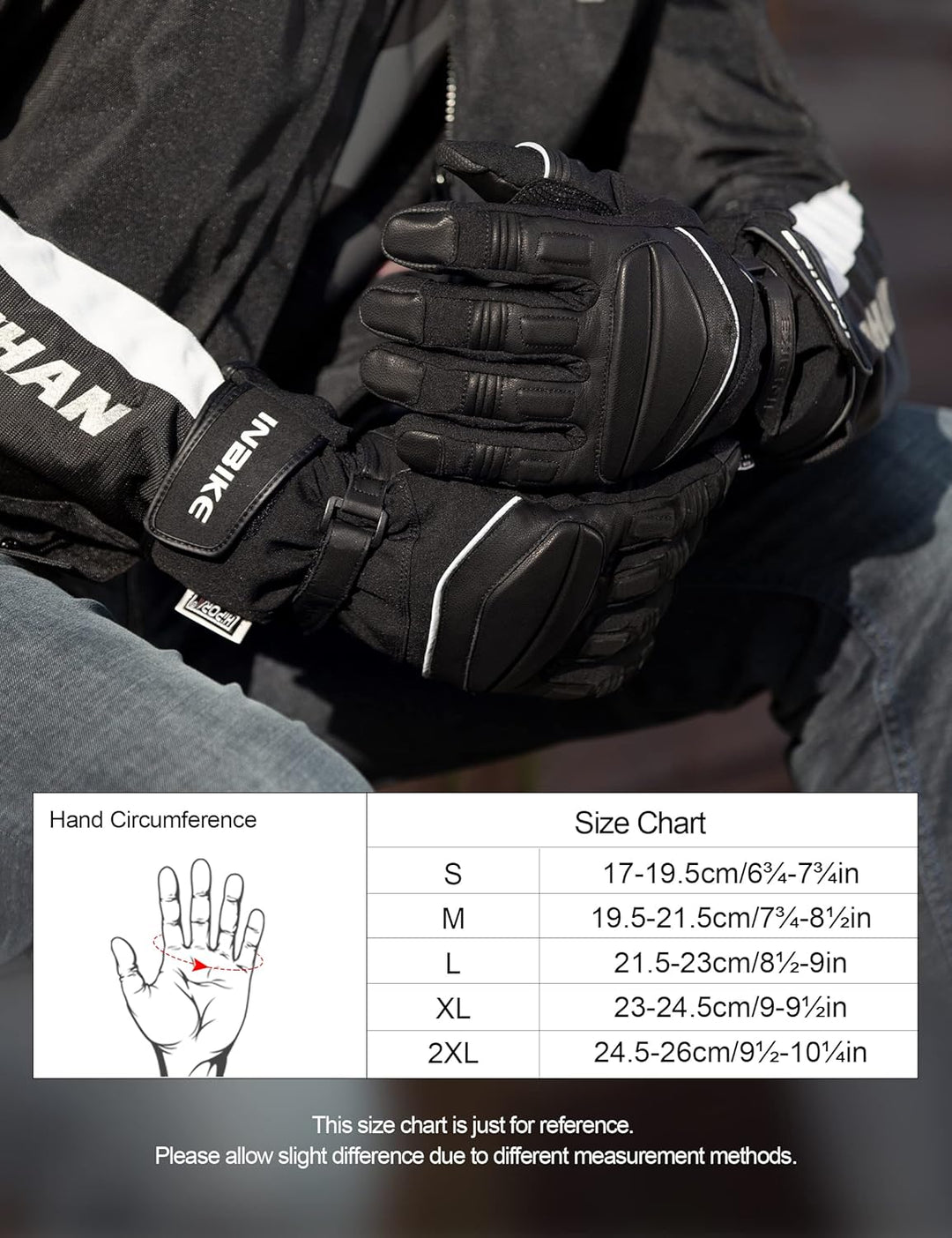 INBIKE Winterhandschuhe Zigenleder Arbeishandschuhe Wasserdicht und Thermo mit 3M Thinsulate für Arb