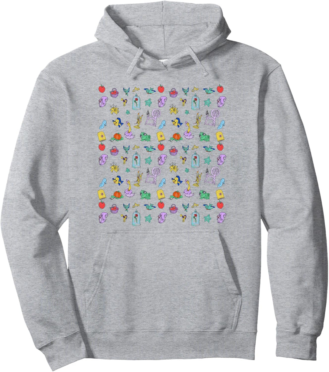 Disney Princess Sidekicks And Doodles Poster Pullover Hoodie