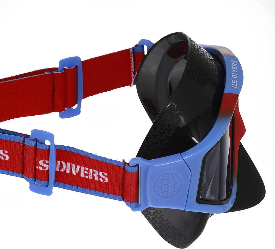 U.S. Divers Unisex-Adult Combo Avila S BLUE RED LENSES DARK, S BLUE RED LENSES DARK