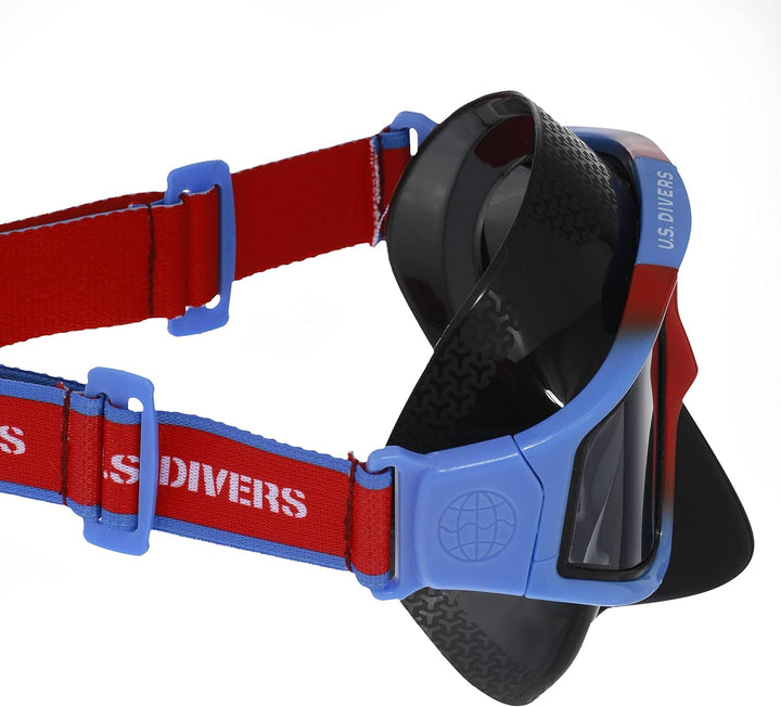 U.S. Divers Unisex-Adult Combo Avila S BLUE RED LENSES DARK, S BLUE RED LENSES DARK
