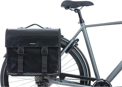 Basil Basil Double Bicycle Bag Urban Load MIK Black - 48-53 Liter - Tarpaulin Packtaschen-2179242815