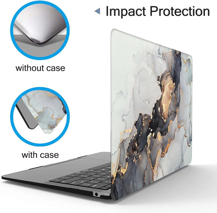 MOKASE Hülle Kompatibel mit MacBook Air 13 Zoll 2021 2020 A2337 M1 A2179 A1932 Touch ID, Plastik Har