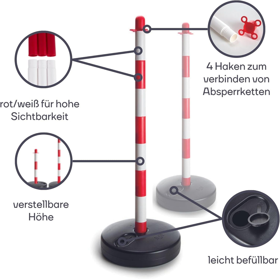 PEREL - SCP90  Kunststoff Post für Sicherheit Kette Zwei Stück 145842