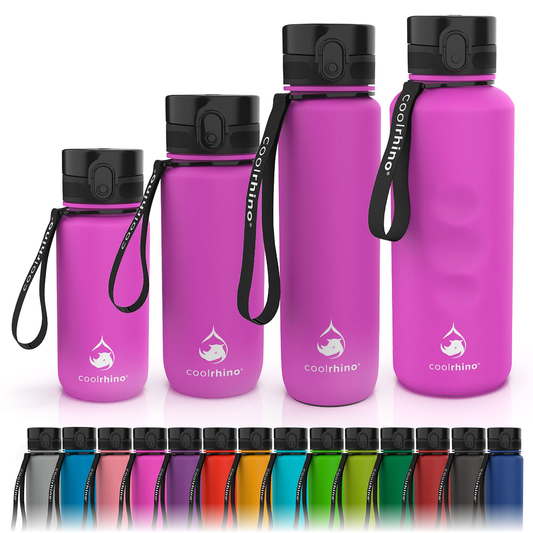 coolrhino Trinkflasche 350ml I 650ml I 1L I 1,5L für Sport, Outdoor, Schule, Fitness &amp; Kinder - Wass