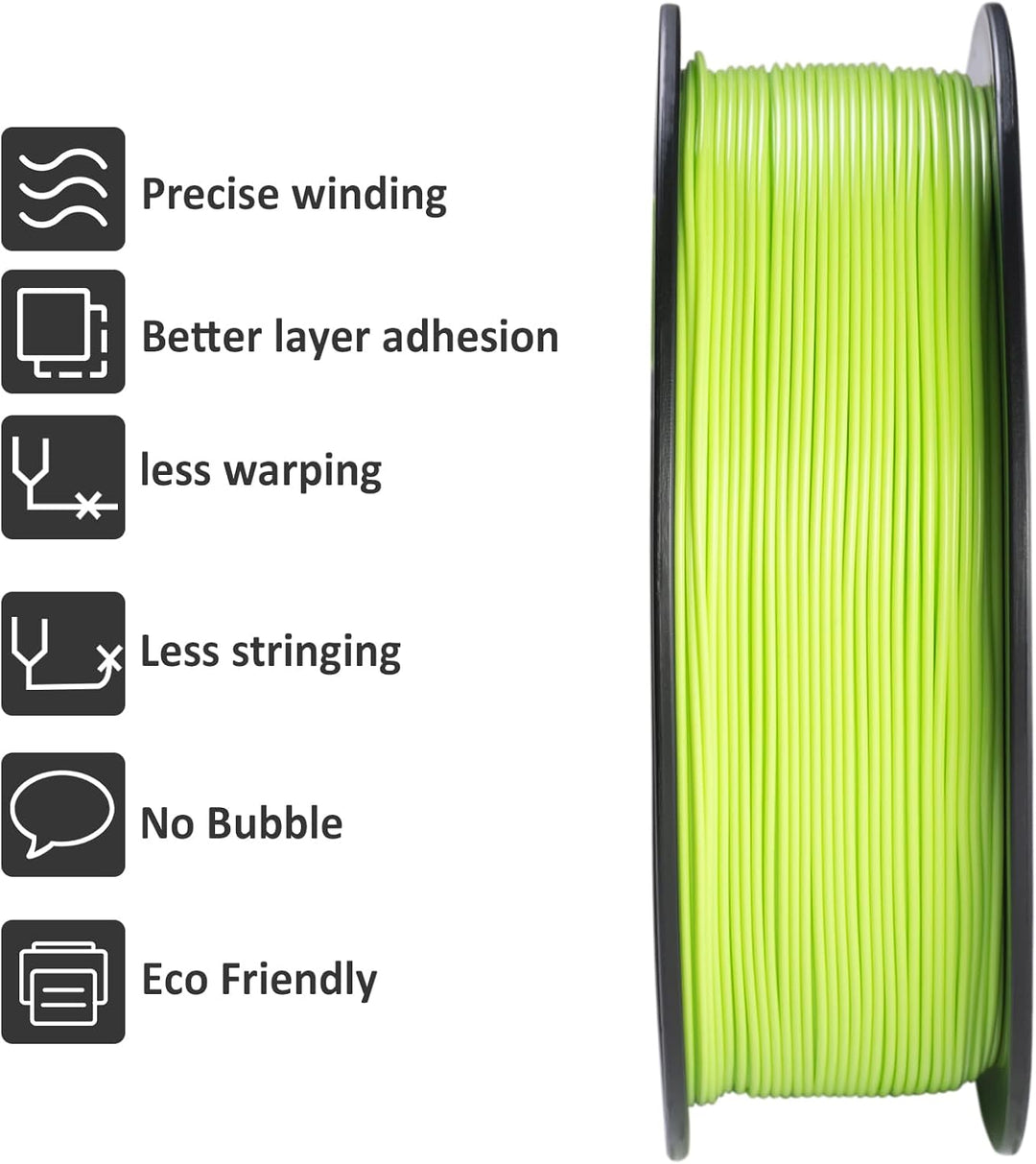 PLA Filament 1.75mm, GIANTARM 3D Drucker Filament PLA Apfelgrün 1kg Spool 1KG-PLA-Apfelgrün PLA, 1KG