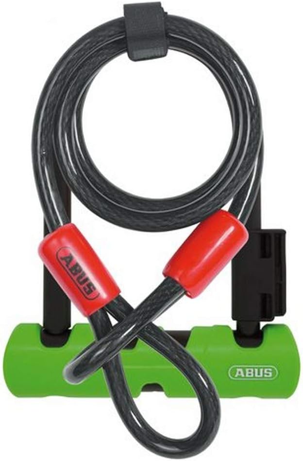 ABUS Bügelschloss Ultra 410 + SH34-Halterung + Sicherungskabel Cobra 10/120 - Fahrradschloss mit Run