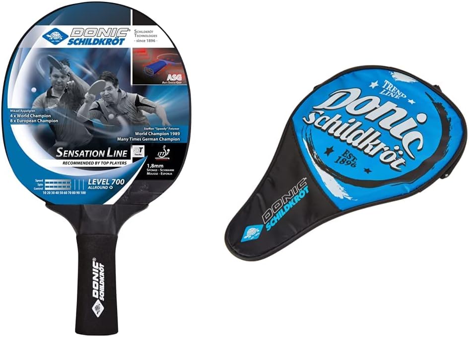 Donic-Schildkröt Tischtennisschläger Sensation Line 700, ASG-Griff, 1,8 mm Schwamm, Avantgarde - ITT