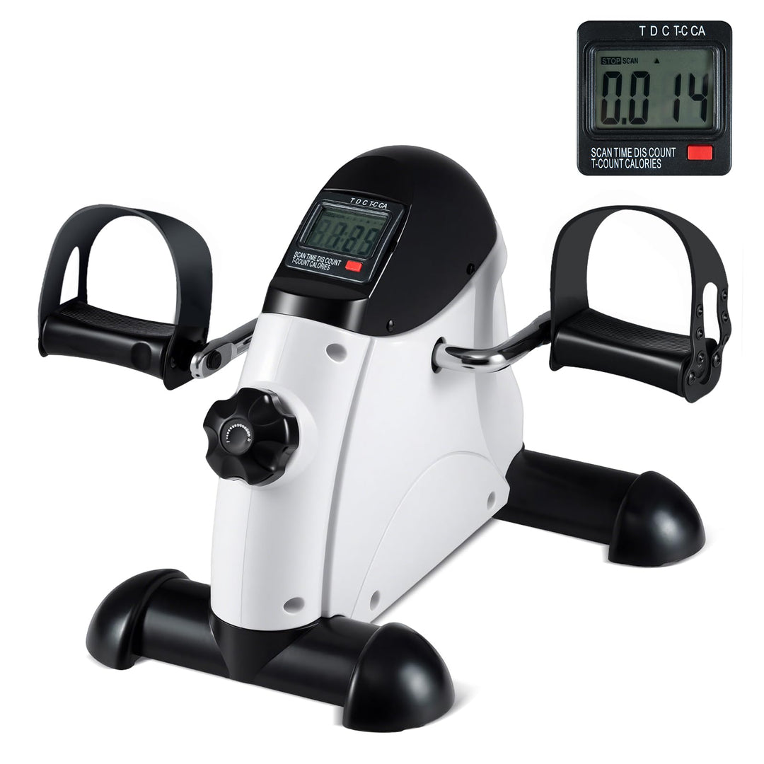 COSTWAY Pedaltrainer für Senioren, Arm und Beintrainer unter dem Schreibtisch, Heimtrainer mit verst