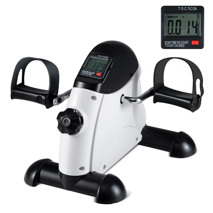 COSTWAY Pedaltrainer für Senioren, Arm und Beintrainer unter dem Schreibtisch, Heimtrainer mit verst