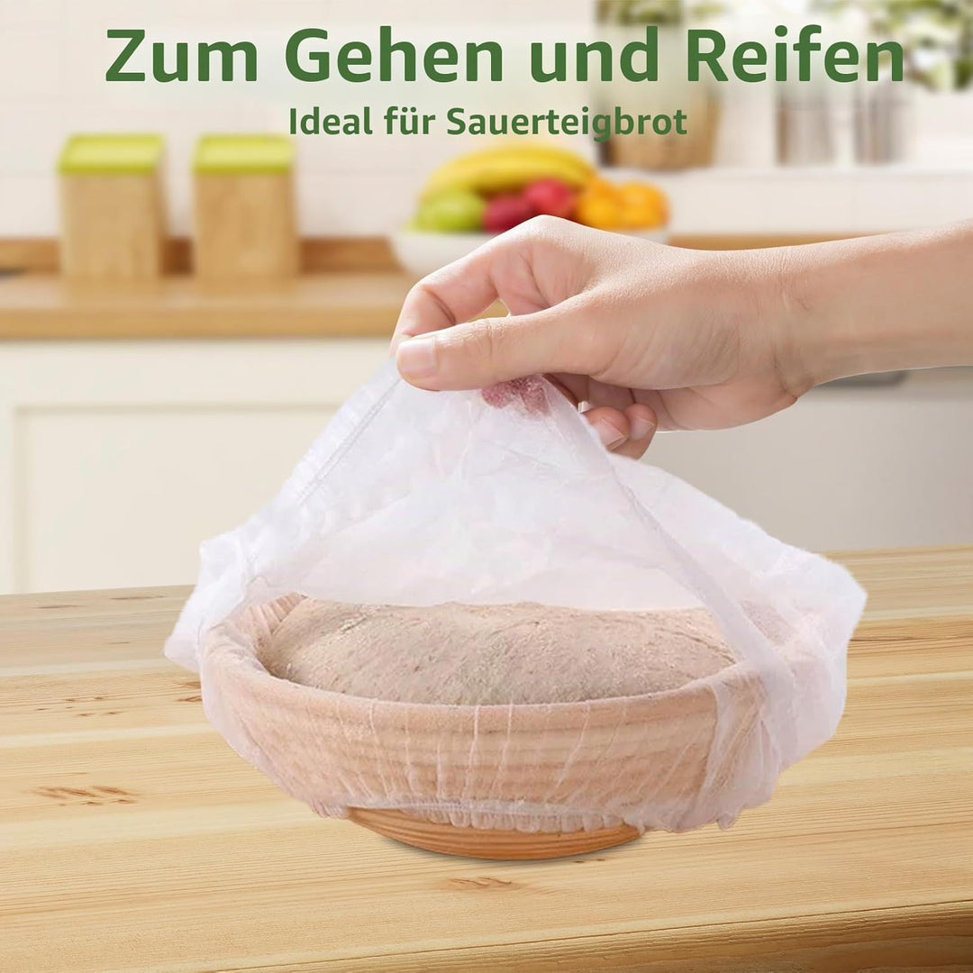 Banneton Brotgärkorbeinlagen, antihaftbeschichtet, BPA-frei, elastisch, um Teig am Korb zu verhinder