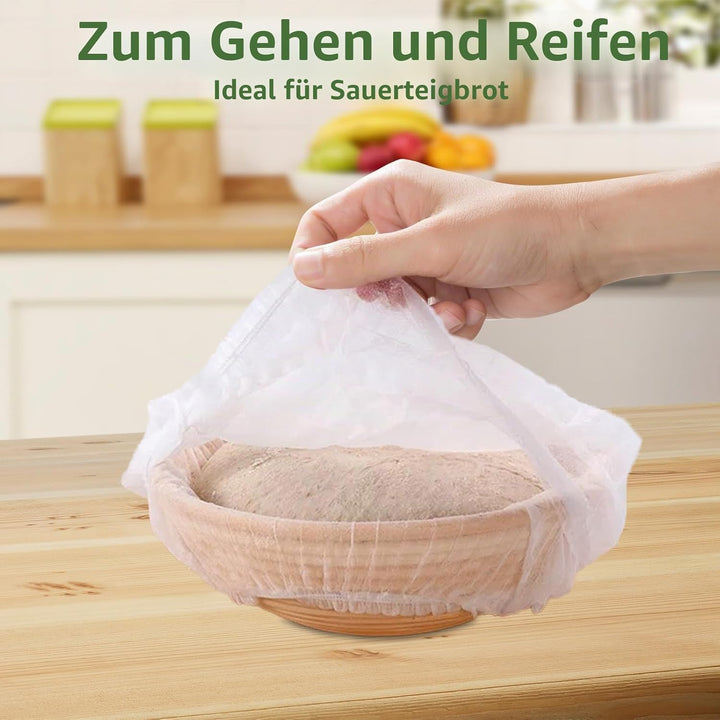 Banneton Brotgärkorbeinlagen, antihaftbeschichtet, BPA-frei, elastisch, um Teig am Korb zu verhinder