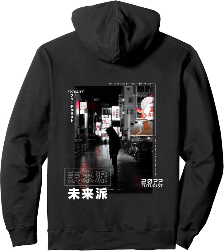Japanische 80er 90er Vaporwave Tokyo Cyberpunk Ästhetik Pullover Hoodie