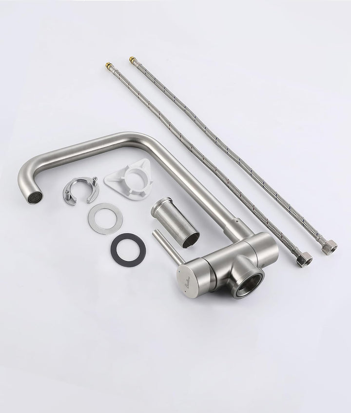 Wasserhahn Küche,vorfenster küchenarmatur klappbar，Hochdruck Kitchen Faucet 360°Drehbar Edelstahl Sp