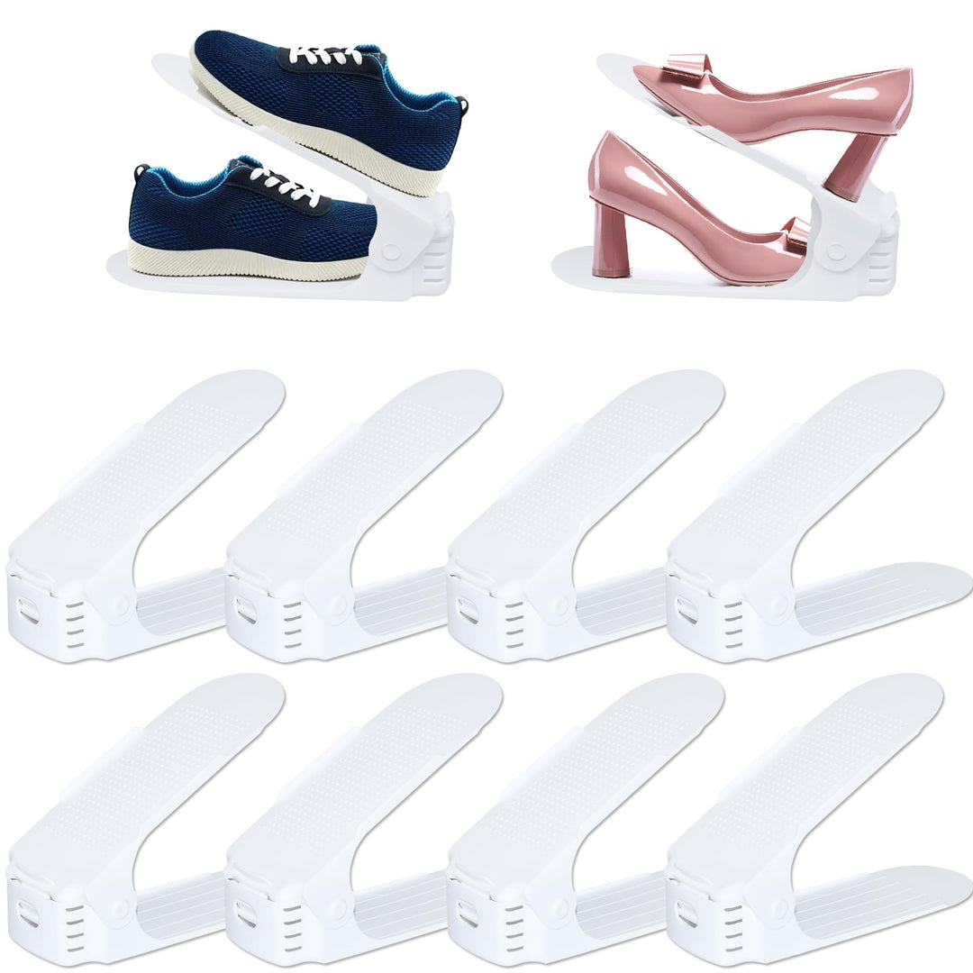 SUBTLETY Einstellbare Schuhstapler 40 Stück PP Schuhregale Höhenverstellbar Schuhorganizer rutschfes