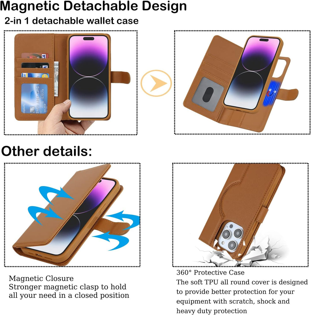 Ｈａｖａｙａ für iPhone 14 Pro Hülle Kompatibel mit Magsafe für iPhone 14 Pro Hülle Kartenetui geldbörse H