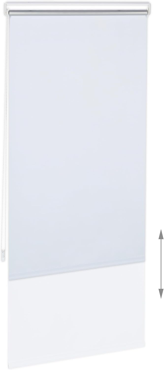 Relaxdays Thermorollo, ohne Bohren, Klemmfix, Kettenzug, 70x220 cm, Stoffbreite 66 cm, blickdichtes