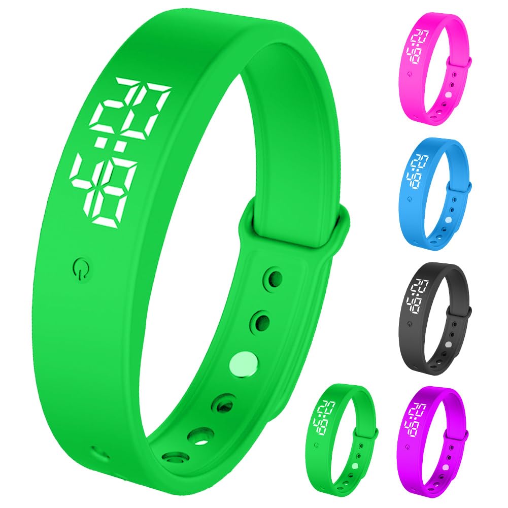 DASIAUTOEM Vibrationswecker Armband für Kinder &amp; Erwachsene, Vibrationsalarm Erinnerung Uhr mit Time