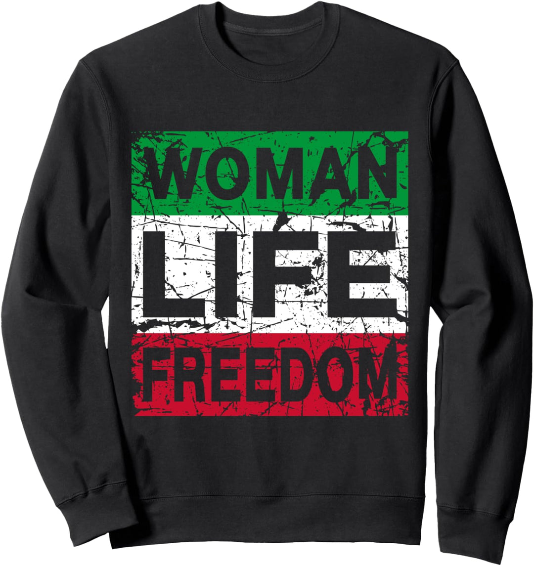FRAUEN LEBEN FREIHEIT IRAN STEIGEN MIT DER FRAU Unterstützung Frau Sweatshirt
