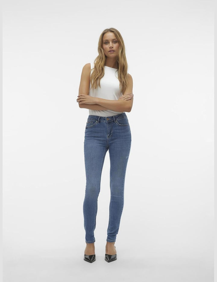 VERO MODA Damen Jeanshose XS / 32L Medium Blue Denim, XS / 32L Medium Blue Denim
