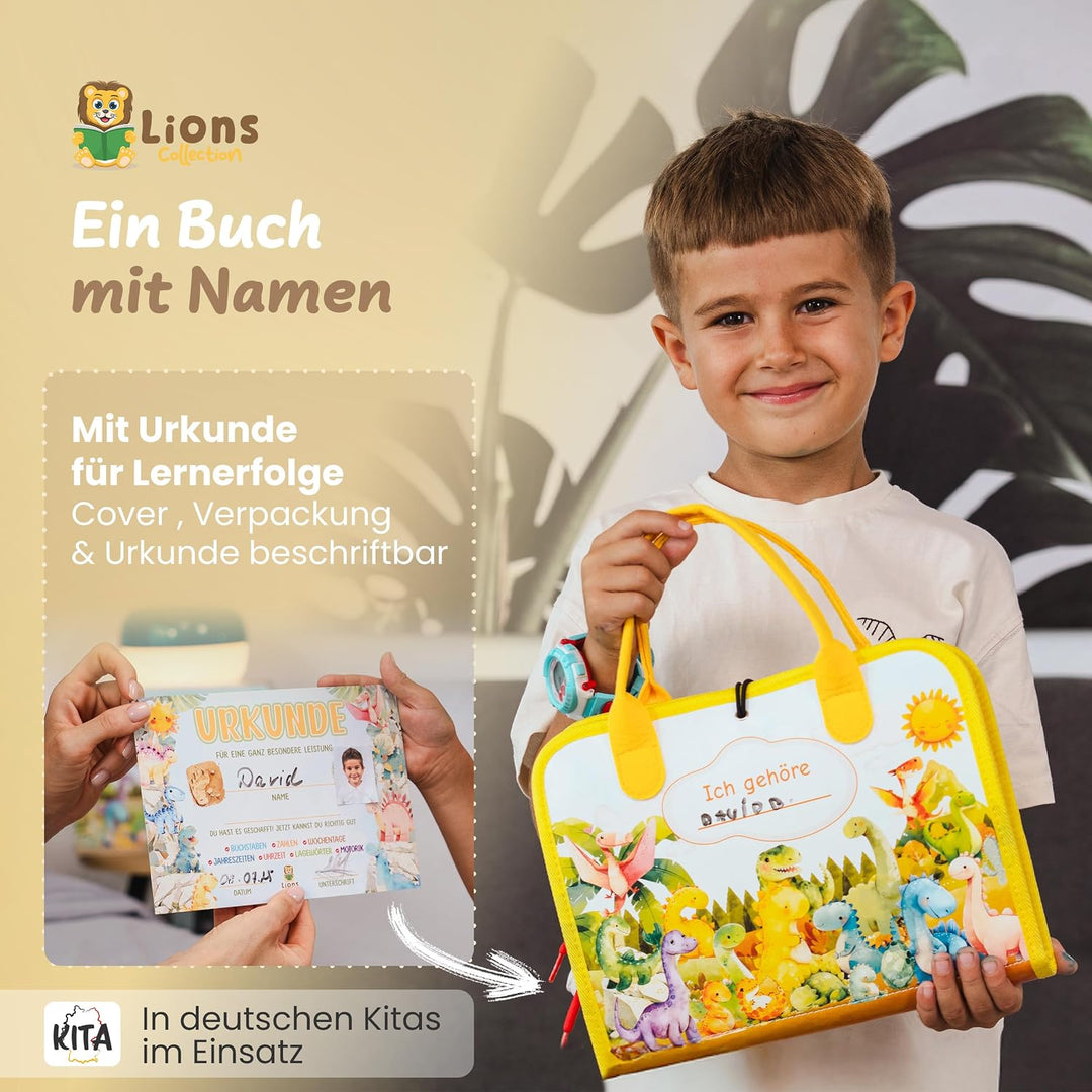 Lion’s Collection Montessori Busy Board Deutsch ab 3 Jahre – Busy Book &amp; Activity Board für Kinder –