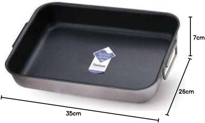 Agnelli Pentole Bratentopf eckig Lämmer Antihaft 35 cm, 35 cm