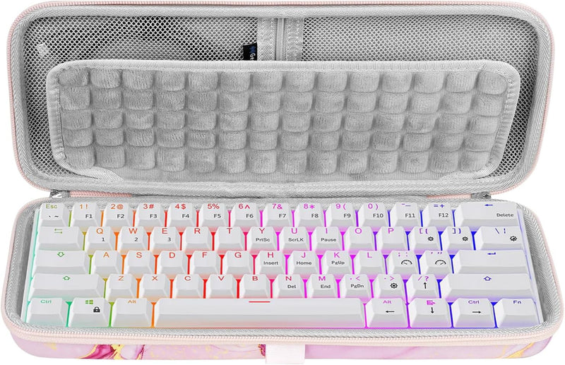 Geekria Shield 60% kompakte Tastaturhülle, Hartschale, Reisetragetasche für 61 Tasten, kompakt, mech