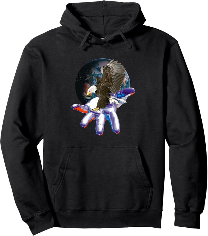Adler Motiv Raubvogel Pullover Hoodie