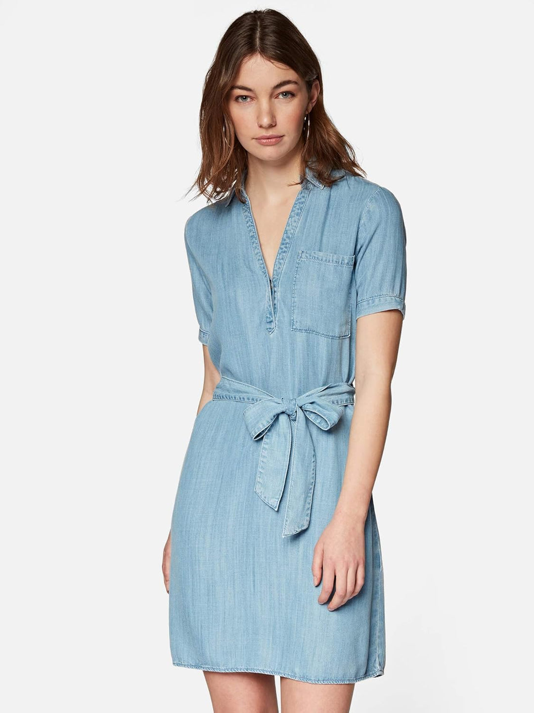 Mavi Denim Dress; Light Indigo