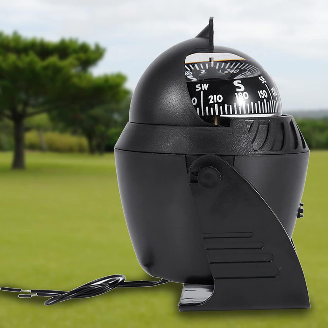 Filfeel Digital Marine Kompass, Hohe Präzision LED-Licht Schwenkbarer Kompass, Navigation Elektronis