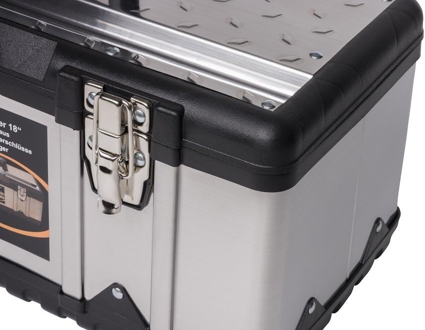 Kreher Profi Edelstahl Werkzeugkoffer Set : XXL 23" Profi Koffer 58 x 30 x 25 cm + XL 18" Profi Koff