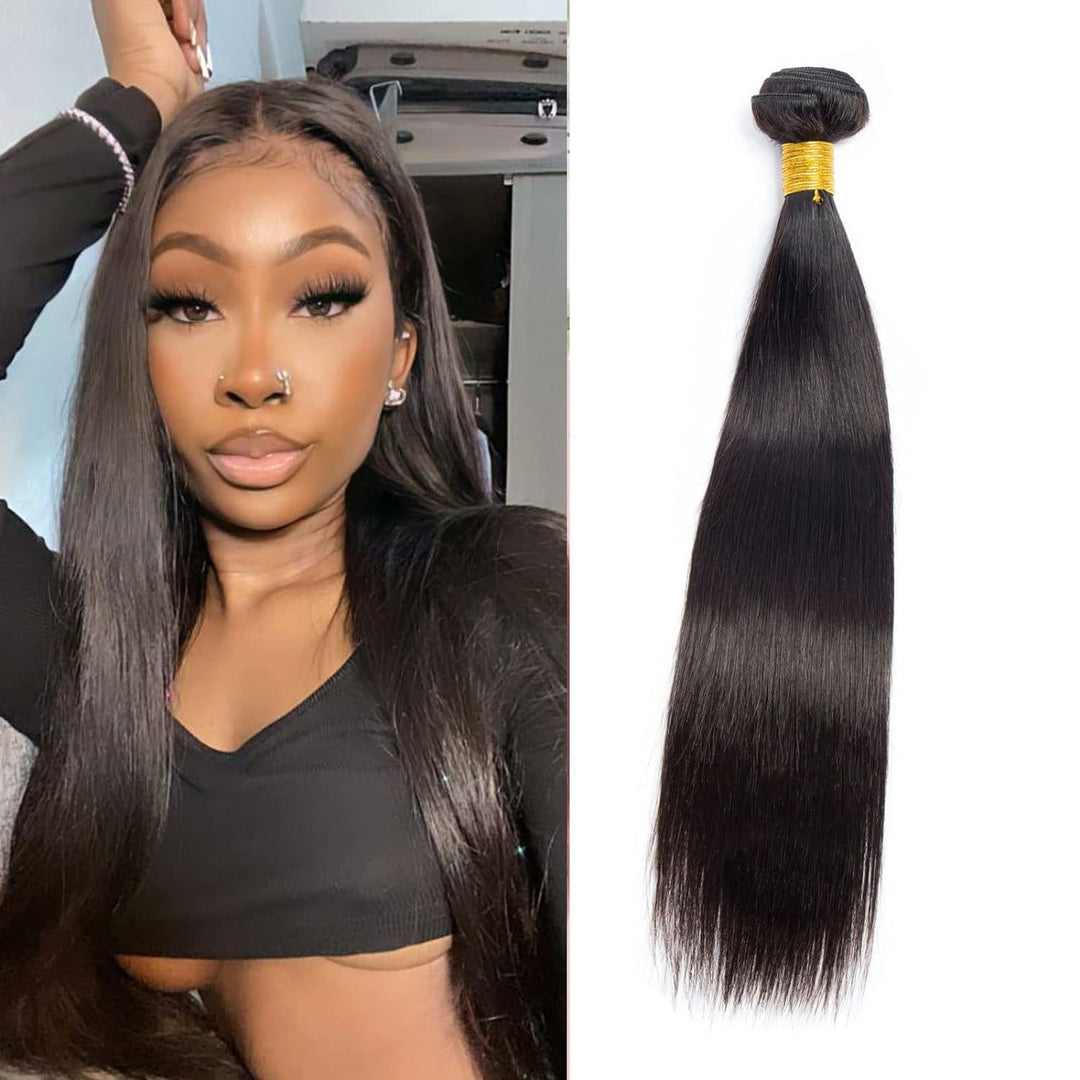 Huarisi Brasilianisches Gerade Echthaar 1 Bündel, 18 inch Brazilian Straight Hair Bundle Extensions