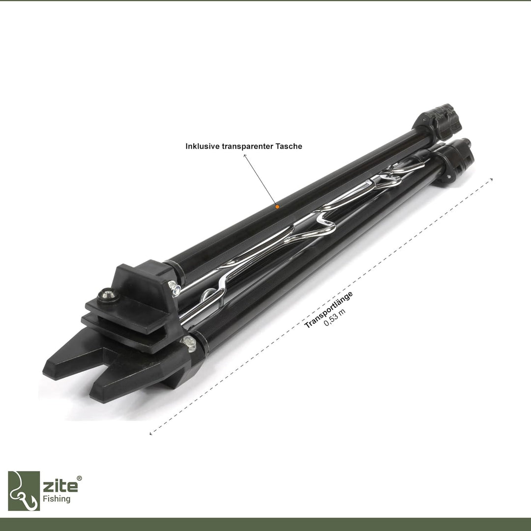 Zite Fishing Tripod Rutenständer – Teleskop Feeder-Angeln Rutenhalter 50-110cm – Rod Pod Alternative
