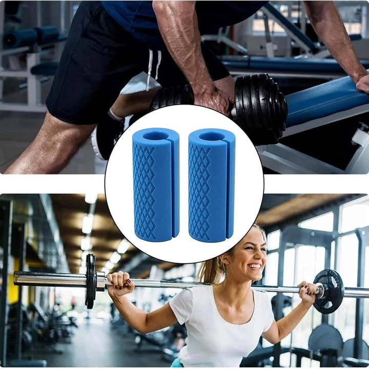 Hantelgriffe Silikon Grips für Langhantel und Hanteltraining - Barbell Griff Polster für Muskelaufba