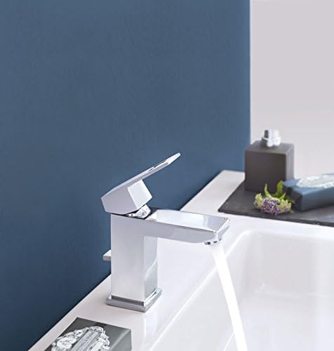 GROHE Eurocube | Badarmatur - Waschtischarmatur | EcoJoy, Zugstange, chrom | 2312700E Standard, Stan