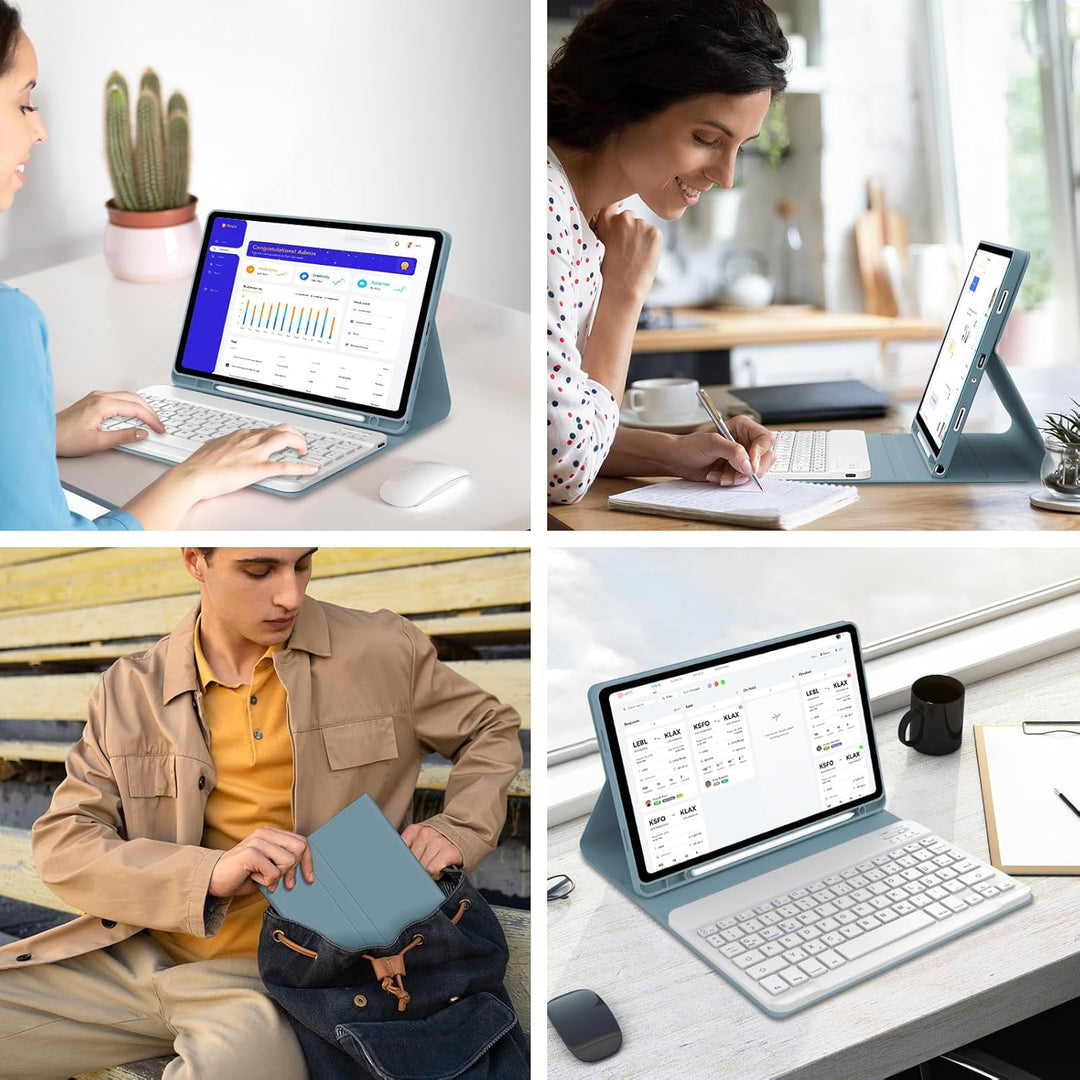 IVEOPPE Hülle mit Tastatur für Samsung Galaxy Tab A11 Plus 11 Zoll 2025, Tastatur für Samsung Teblet