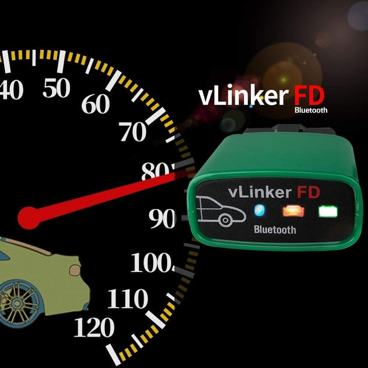 Vgate OBDII Bluetooth, vLinker FD OBD2 diagnosegerät OBD Adapter für Android und Windows (Bluetooth