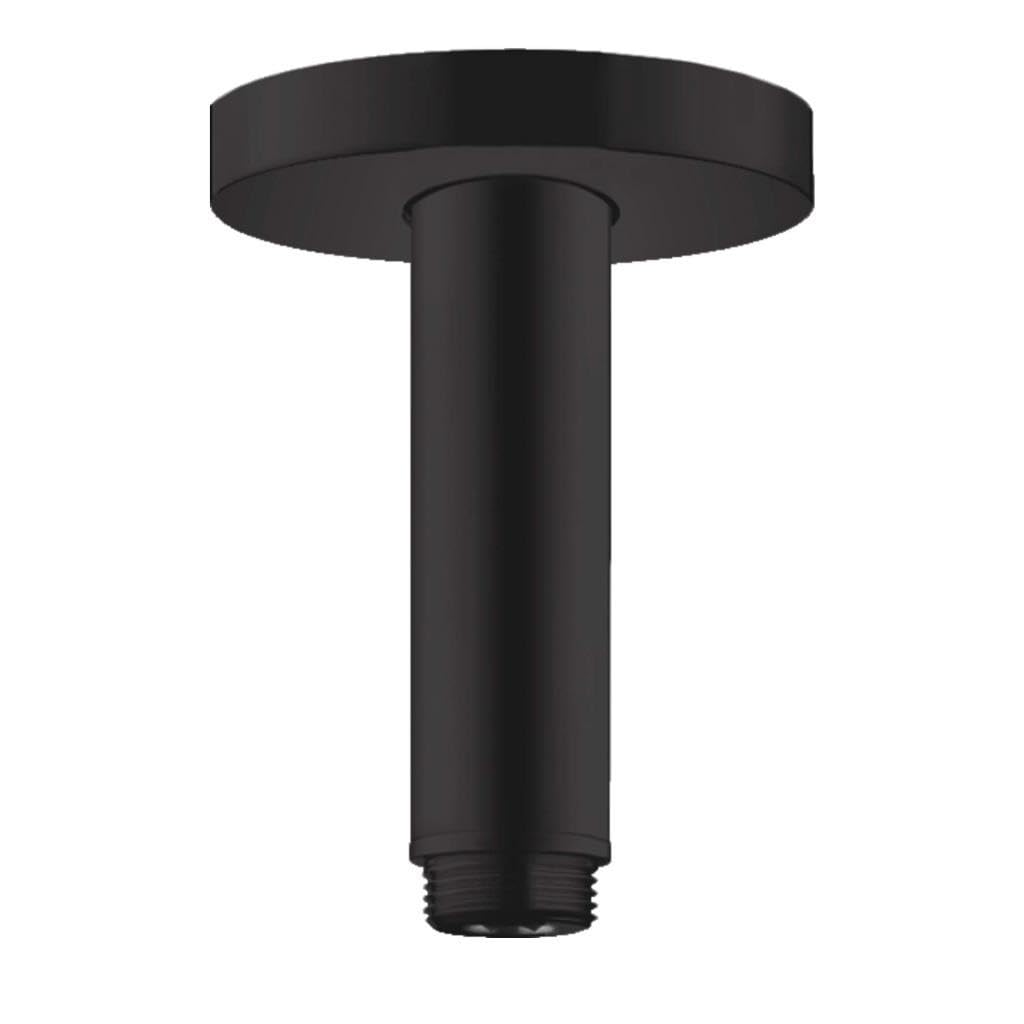 hansgrohe Deckenanschluss S für Regendusche, Anschluss Kopfbrause 10 cm, Mattschwarz Matt-schwarz 10