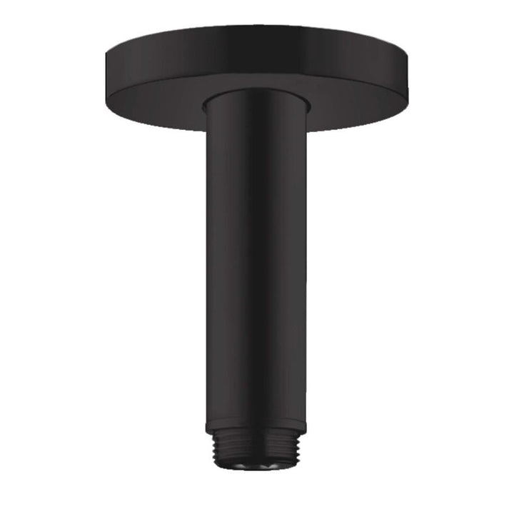 hansgrohe Deckenanschluss S für Regendusche, Anschluss Kopfbrause 10 cm, Mattschwarz Matt-schwarz 10