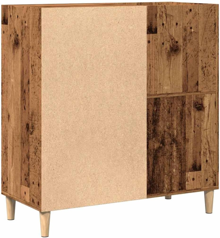 vidaXL Plattenschrank Altholz-Optik 84,5x38x89 cm Holzwerkstoff Braun, Braun