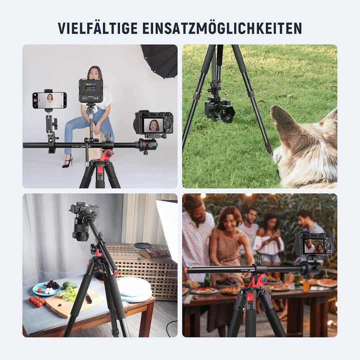 NEEWER Kamera Stativ Einbeinstativ, 72" Aluminium Overhead Mount Stand Heavy Duty für DSLR Cam Camco