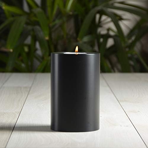 Sin!® 1x Teelichthalter & Dauerkerze Trend SCHWARZ ∅ 8cm Höhe 12cm - Die Kerze die Nicht schmilzt! K
