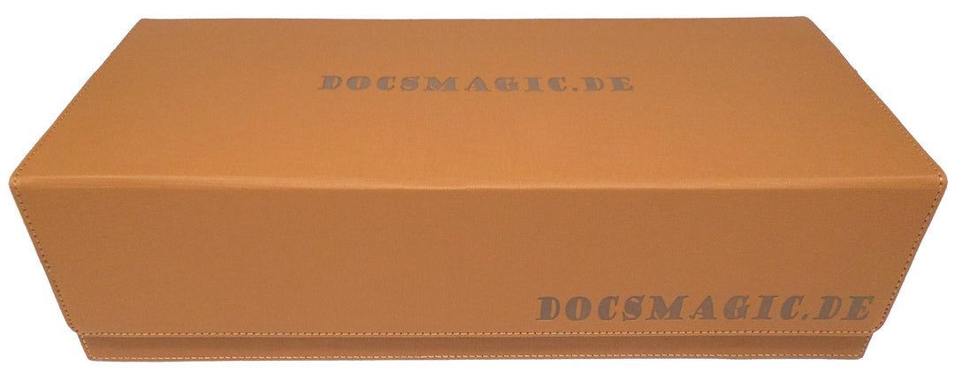 docsmagic.de Premium 2-Row Trading Card Storage Box Gold + Trays & Divider - MTG PKM YGO - Aufbewahr