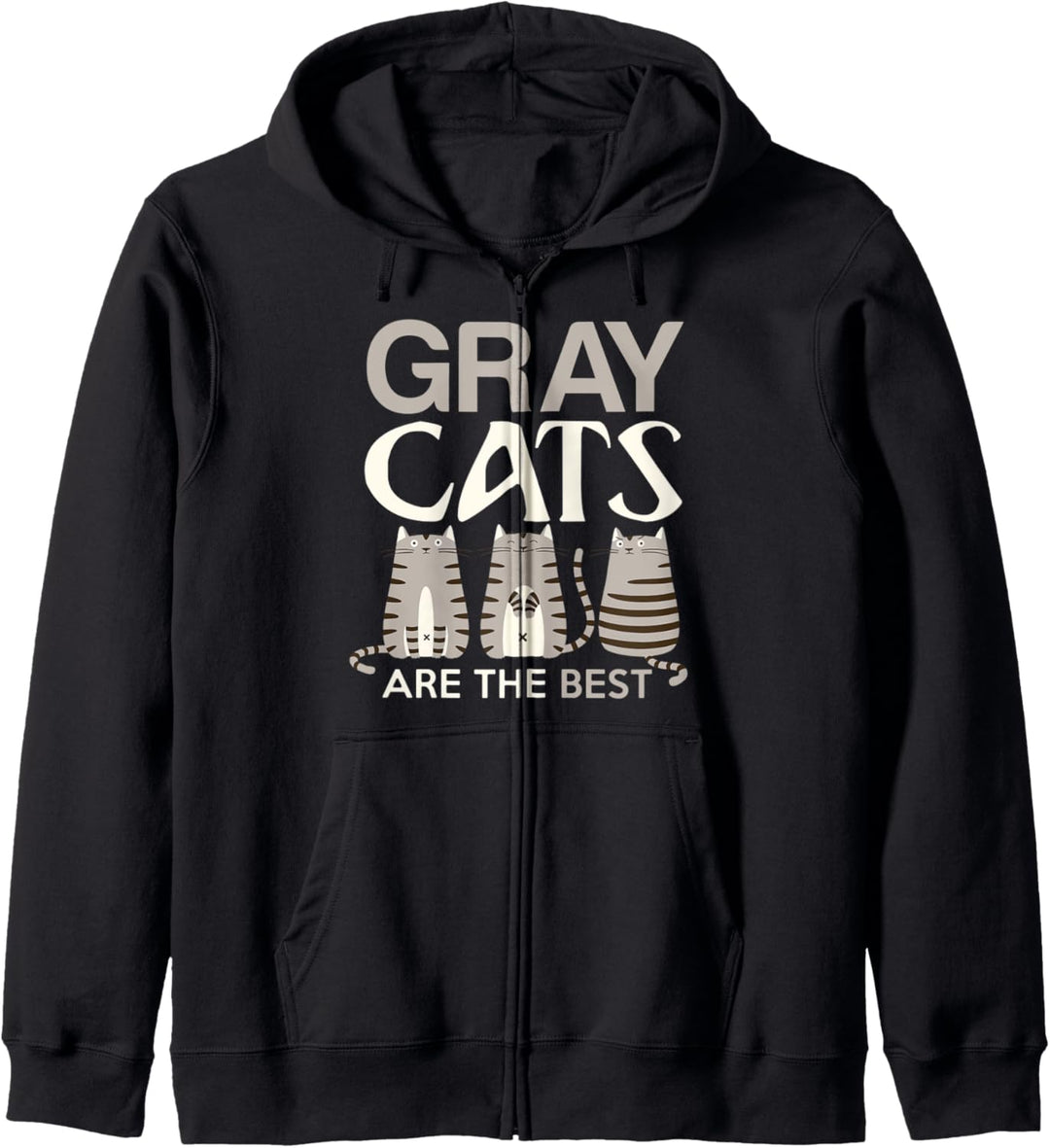 Lustige graue Katzen sind das beste Katzenmutter-T-Shirt Kapuzenjacke