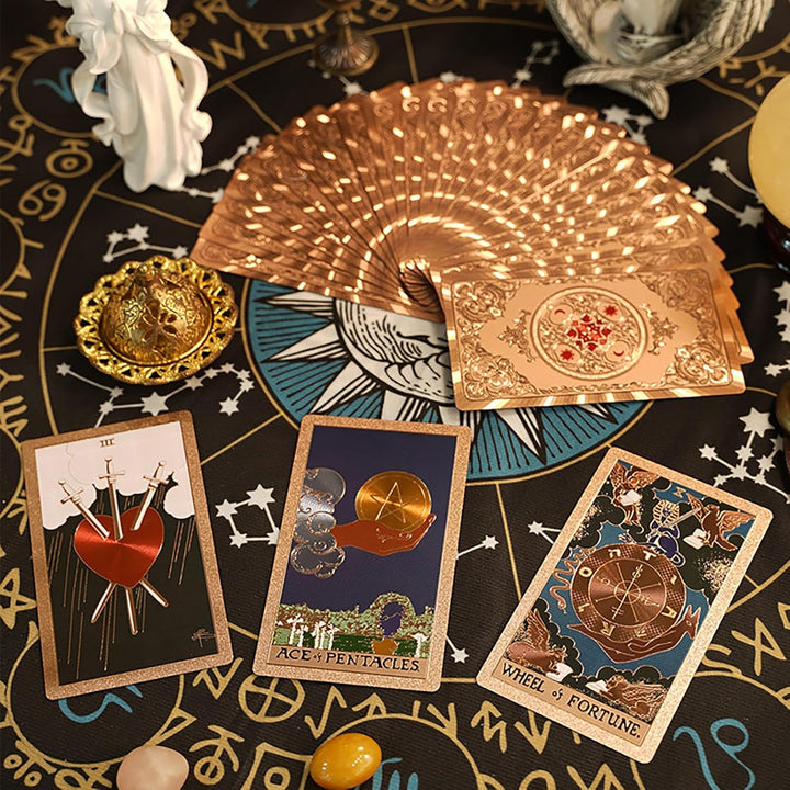 Tarotkarten - Tarot Karten für Anfänger - Wasserdichtes PVC-Material - Tarot Cards - mit Buch - Engl